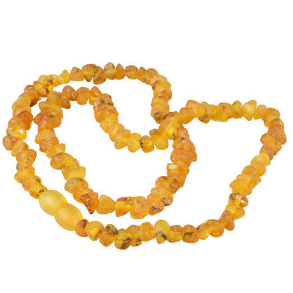Unpolished Raw Honey Baltic Amber Adult Necklace