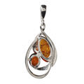 Sterling Silver Baltic Amber Pendant "Ava"