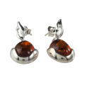Sterling Silver and Baltic Honey Amber Earrings "Aly"