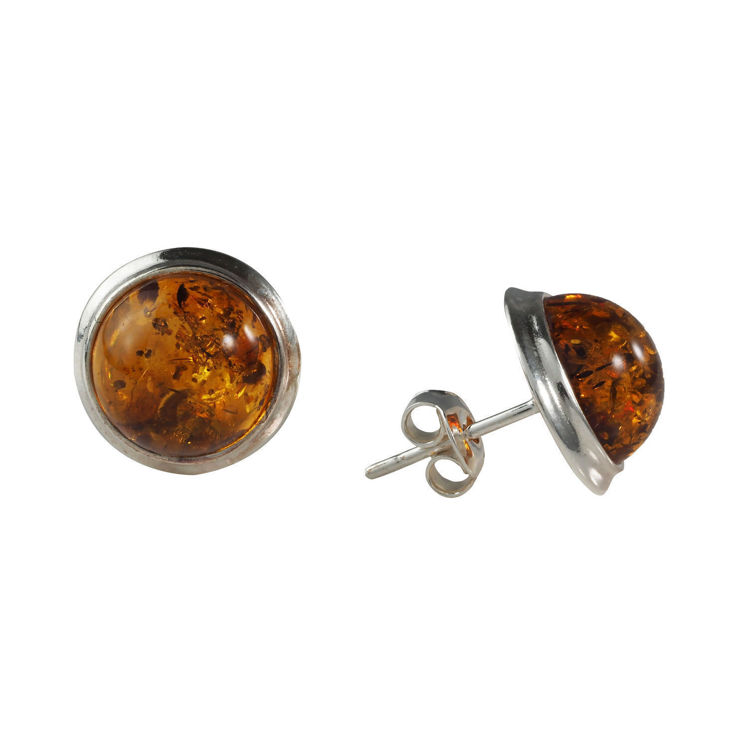 Sterling Silver and Baltic Honey Amber Earrings 