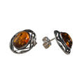 Sterling Silver and Baltic Honey Amber Earrings "Leah"