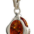 Sterling Silver and Baltic Honey Amber Earrings "Piper"