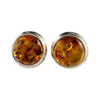 Sterling Silver and Baltic Honey Amber Earrings "Savannah"