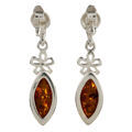 Sterling Silver and Baltic Honey Amber Earrings "Sunny"