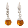 Sterling Silver and Baltic Honey Amber Earrings "Sarah"