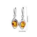 Sterling Silver and Baltic Honey Amber Earrings