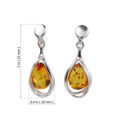 Amber Jewelry - Sterling Silver and Baltic Honey Amber Post Back Earrings "Kelly"