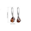 Sterling Silver and Baltic Honey Amber French Lever Back Earrings"Aniela"