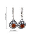 Sterling Silver and Baltic Honey Amber Earrings "Meadow"