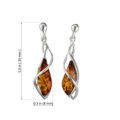 Sterling Silver and Baltic Honey Amber Earrings "Matilda"