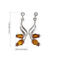 Sterling Silver and Baltic Honey Amber Earrings "Maryl"