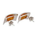 Sterling Silver and Baltic Honey Amber Earrings "Kalinda"