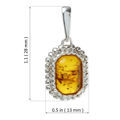 Sterling Silver and Baltic Honey Amber Pendant "Soleil"