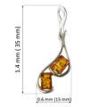 Sterling Silver and Baltic Amber Pendant "Isabella"