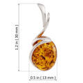 Sterling Silver and Baltic Amber Pendant "Lauren"