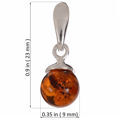 Sterling Silver and Baltic Honey Amber Pendant "Sarah"