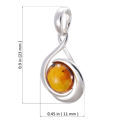Sterling Silver and Baltic Honey Amber Pendant "Raine"