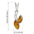 Sterling Silver and Baltic Honey Amber Pendant "Julianne"