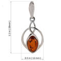 Sterling Silver and Baltic Honey Amber Pendant "Kirsty"