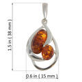 Sterling Silver Baltic Amber Pendant "Ava"