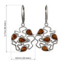 Sterling Silver and Baltic Honey Amber French Leverback Alana Earrings