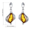 Sterling Silver and Baltic Honey Amber Earrings "Amy"