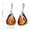 Sterling Silver and Baltic Honey Amber Earrings "Yvonne"