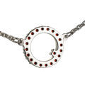 Bohemian Garnet Circle Necklace