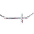 Bohemian Garnet Cross Necklace