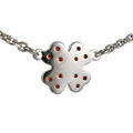 Bohemian Garnet Four Leaf Clover Necklace