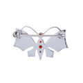 Bohemian Garnet Sterling Silver Butterfly Brooch