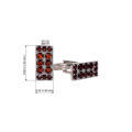 Bohemian Garnet Sterling Silver Cufflinks