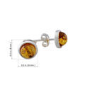 Sterling Silver and Baltic Honey Amber Earrings "Avery"
