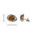 Sterling Silver and Baltic Honey Amber Earrings "Emily"
