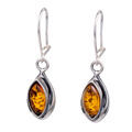 Sterling Silver and Baltic Honey Amber Earrings "Penelope"