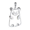 Sterling Silver and Baltic Amber Panda Pendant