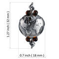 Sterling Silver and Baltic Amber Globetrotter On Bike Pendant