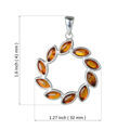 Sterling Silver and Baltic Honey Amber Pendant "Carrie"