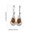 Sterling Silver and Baltic Honey Amber Earrings "Mary"