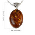 natural amber pendant details
