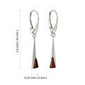 Sterling Silver and Baltic Amber French Leverback  Sabina Earrings