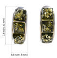 Sterling Silver and Baltic Green Amber Earrings "Mila"