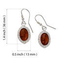 Sterling Silver and Baltic Honey  Amber Earrings "Cecilie"