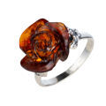 amber flower ring