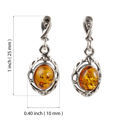 Sterling Silver and Baltic Honey Amber Earrings "Kathleen"