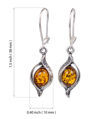 Sterling Silver and Baltic Honey Amber Earrings "Freya"