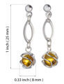 Sterling Silver and Baltic Honey Amber Earrings "Grace"
