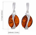 Sterling Silver and Baltic Honey Amber Earrings "Liliana"