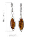 Sterling Silver and Baltic Honey Amber Earrings "Neveah"