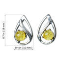 Amber Jewelry - Sterling Silver and Baltic Amber Stud Earrings "Amara"
